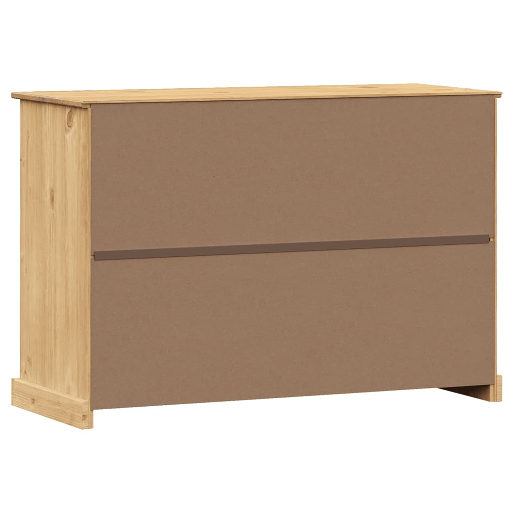 Sideboard With Drawers Vigo 113X40X75 Cm Solid Wood Pine
