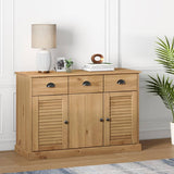 Sideboard With Drawers Vigo 113X40X75 Cm Solid Wood Pine
