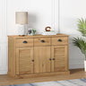 Sideboard With Drawers Vigo 113X40X75 Cm Solid Wood Pine
