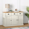 Sideboard With Drawers Vigo 113X40X75 Cm Solid Wood Pine