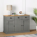Sideboard With Drawers Vigo 113X40X75 Cm Solid Wood Pine