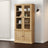 Glass Display Cabinet Vigo 85X35X170 Cm Solid Wood Pine