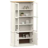 Glass Display Cabinet Vigo 85X35X170 Cm Solid Wood Pine