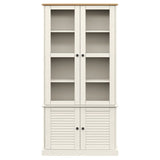 Glass Display Cabinet Vigo 85X35X170 Cm Solid Wood Pine
