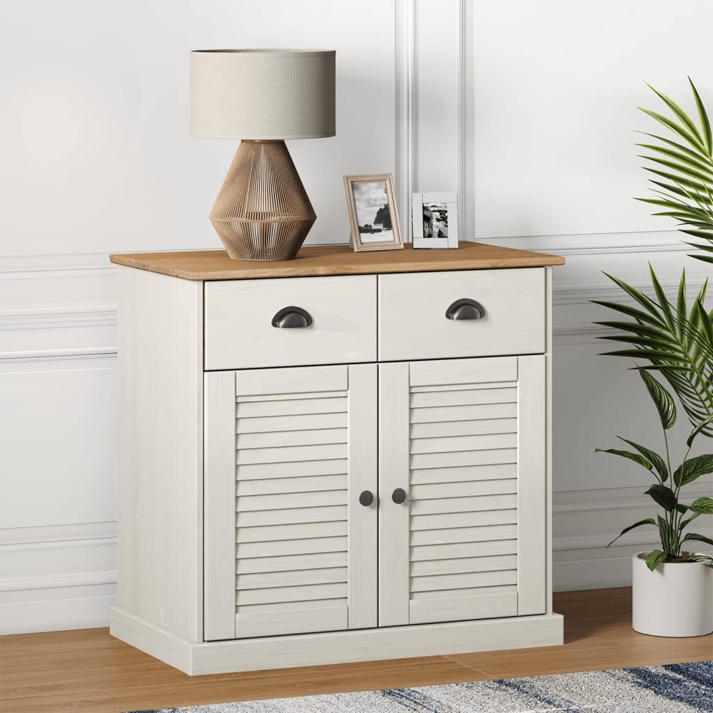 Sideboard With Drawers Vigo 78X40X75 Cm Solid Wood Pine
