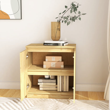 Side Cabinet 60X36X65 Cm Solid Wood Pine