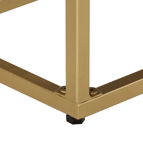 Sideboard Black And Gold 110X30X75 Cm Solid Wood Mango