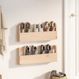 Wall-Mounted Shoe Racks 2 Pcs 110X9X23 Cm Solid Wood Pine
