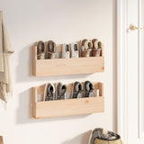 Wall-Mounted Shoe Racks 2 Pcs 110X9X23 Cm Solid Wood Pine