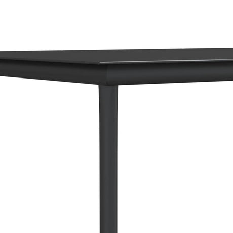 7 Piece Garden Dining Set Black Textilene And Steel
