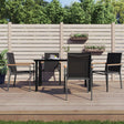 Garden Chairs 2 Pcs Black 55X61.5X90 Cm Textilene And Steel