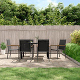 Garden Chairs 2 Pcs Black 55X61.5X90 Cm Textilene And Steel