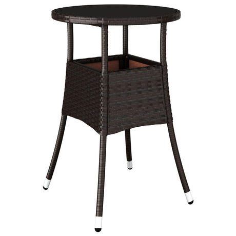 3 Piece Garden Bistro Set With Cushions Poly Rattan