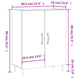 Sideboard 69.5X34X90 Cm Engineered Wood