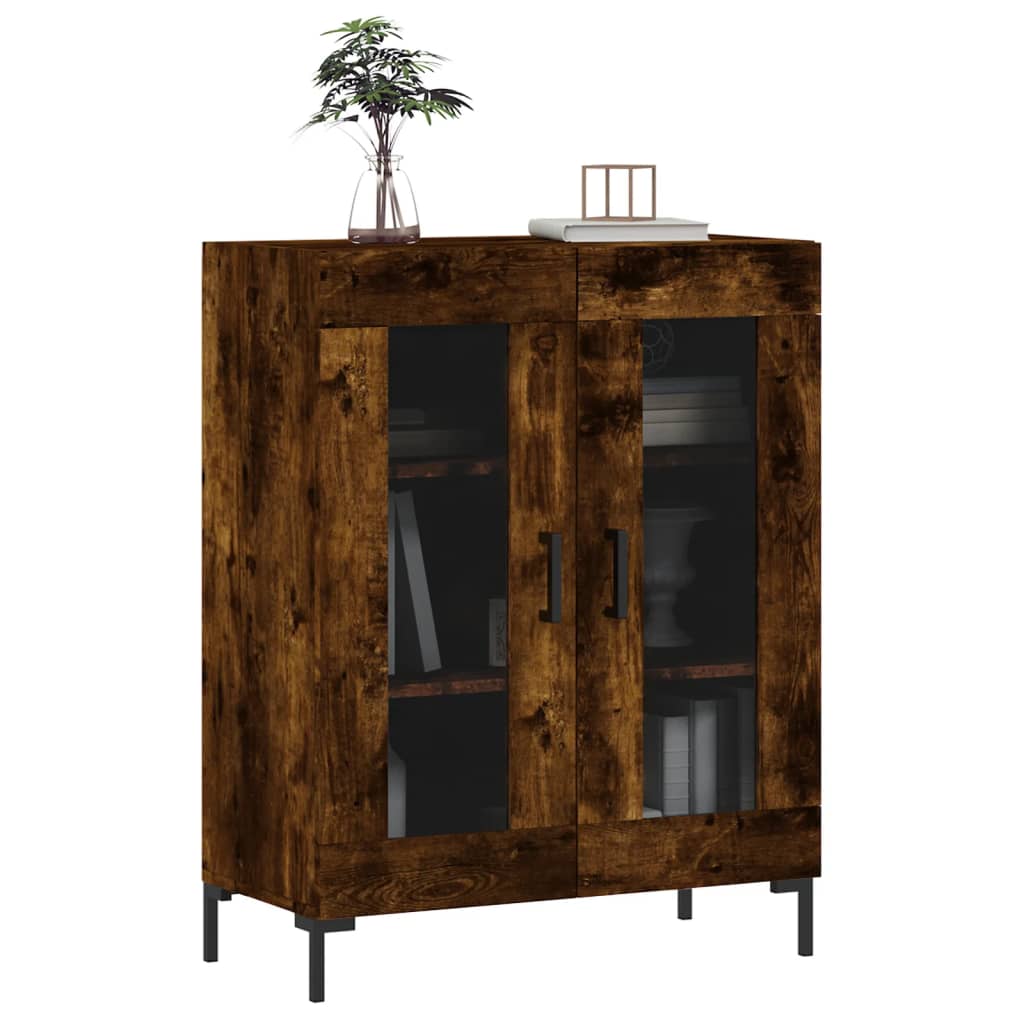 Sideboard Smoked Oak 69.5x34x90 cm Engineered Wood
