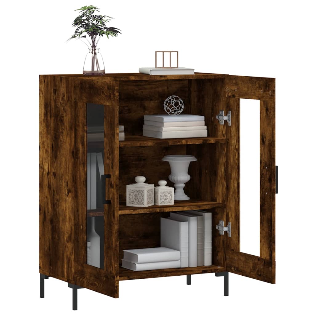 Sideboard Smoked Oak 69.5x34x90 cm Engineered Wood