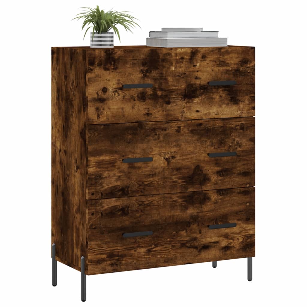 Sideboard Smoked Oak 69.5x34x90 cm Engineered Wood
