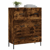 Sideboard Smoked Oak 69.5x34x90 cm Engineered Wood