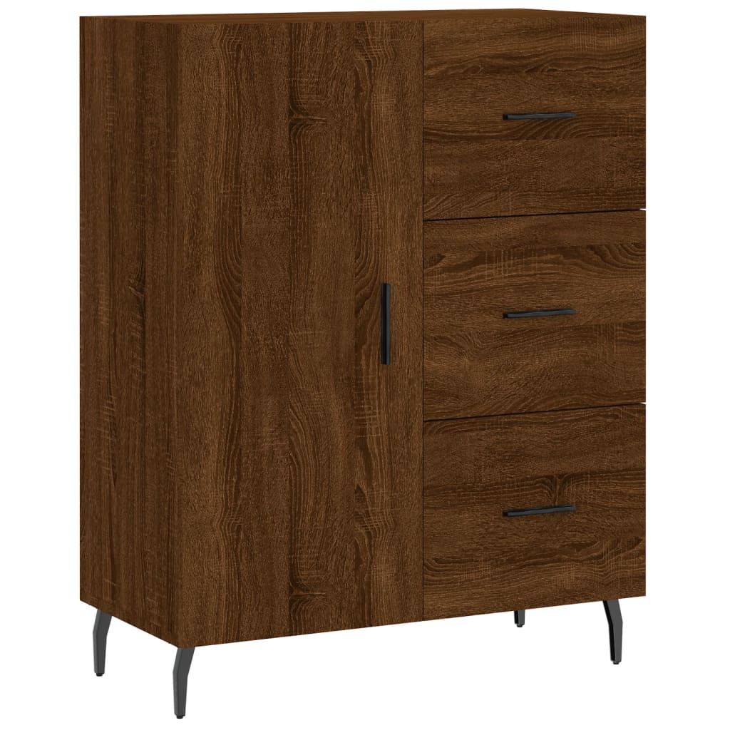 Sideboard Brown Oak 69.5x34x90 cm Engineered Wood