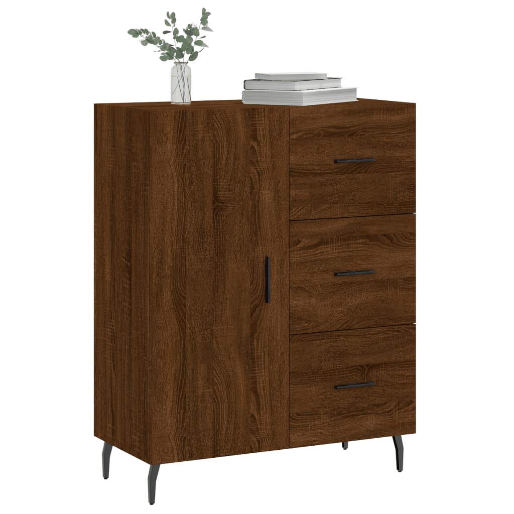 Sideboard Brown Oak 69.5x34x90 cm Engineered Wood