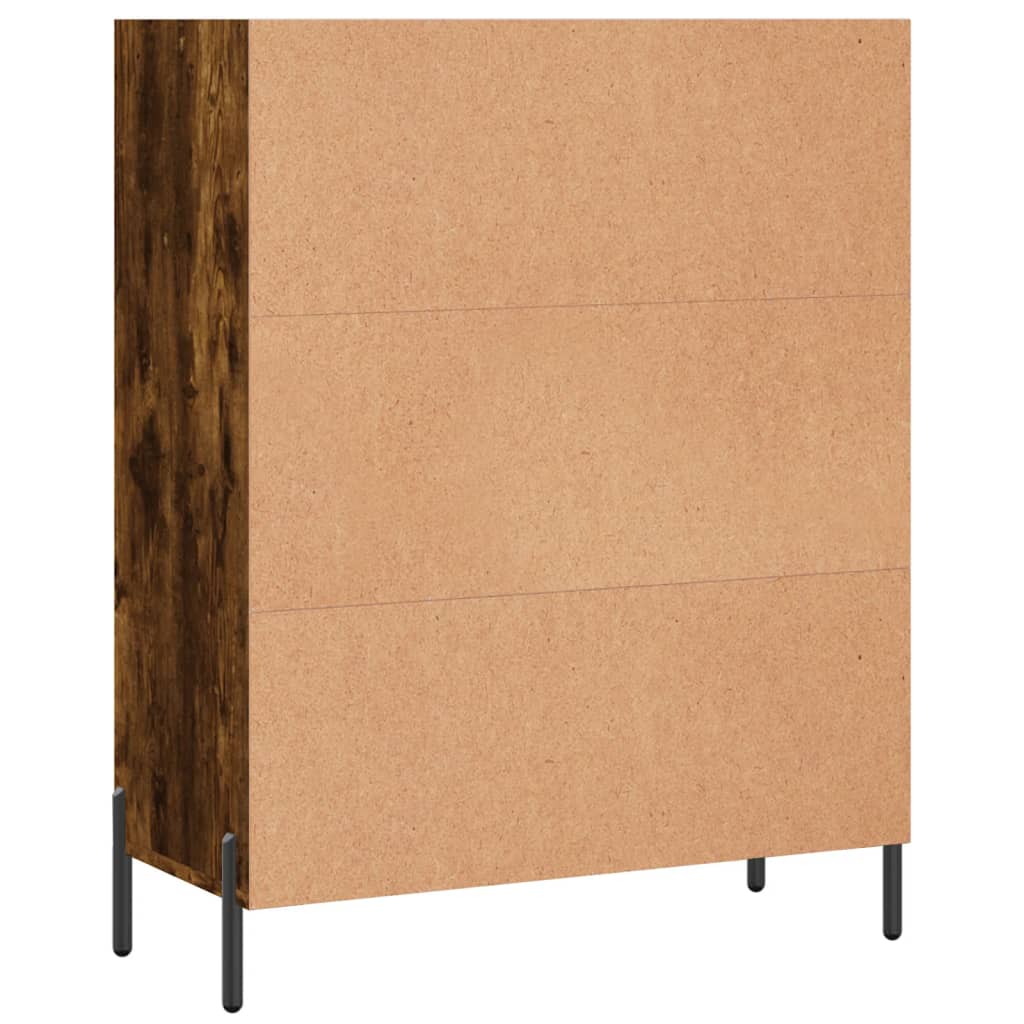 Shelf Cabinet Smoked Oak 69.5x32.5x90 cm Engineered Wood