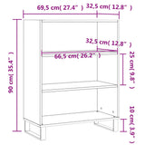 Shelf Cabinet 69.5X32.5X90 Cm Engineered Wood