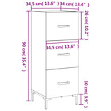 Sideboard 34.5X34X90 Cm Engineered Wood