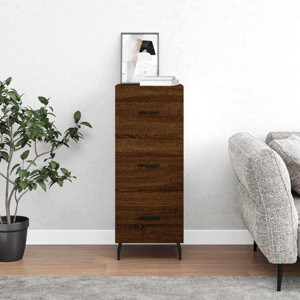 Sideboard Brown Oak 34.5x34x90 cm Engineered Wood