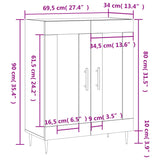 Sideboard 69.5X34X90 Cm Engineered Wood