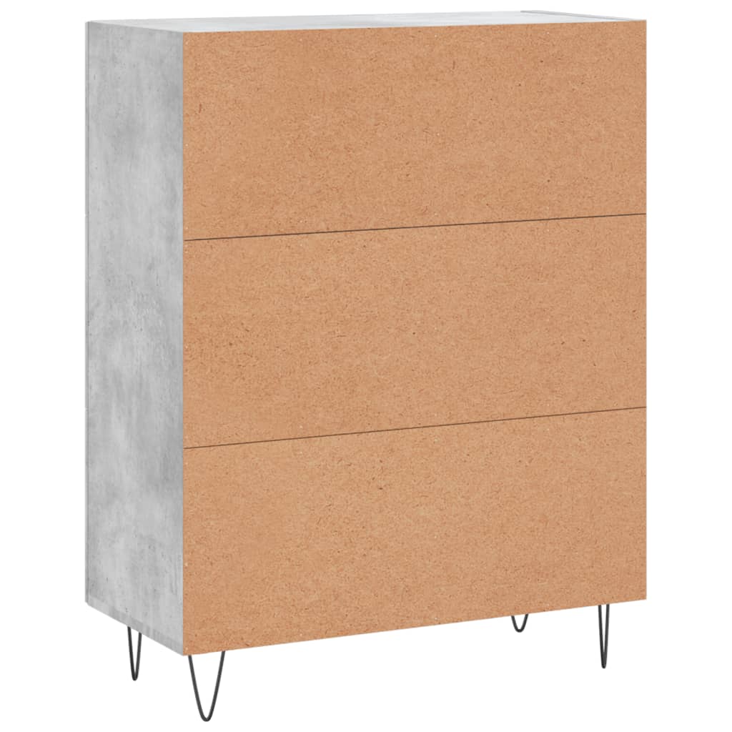 Sideboard Concrete Grey 69.5x34x90 cm Engineered Wood