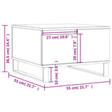 Coffee Table 55X55X36.5 Cm Engineered Wood