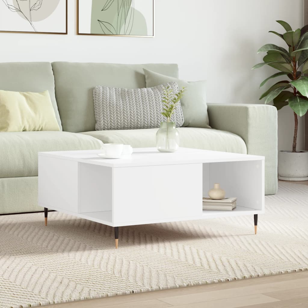Coffee Table 80X80X36.5 Cm Engineered Wood