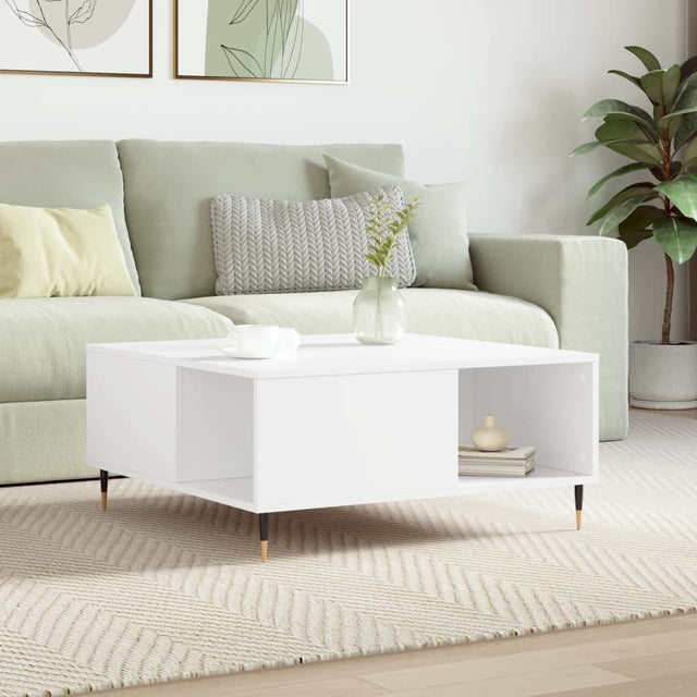 Coffee Table 80X80X36.5 Cm Engineered Wood