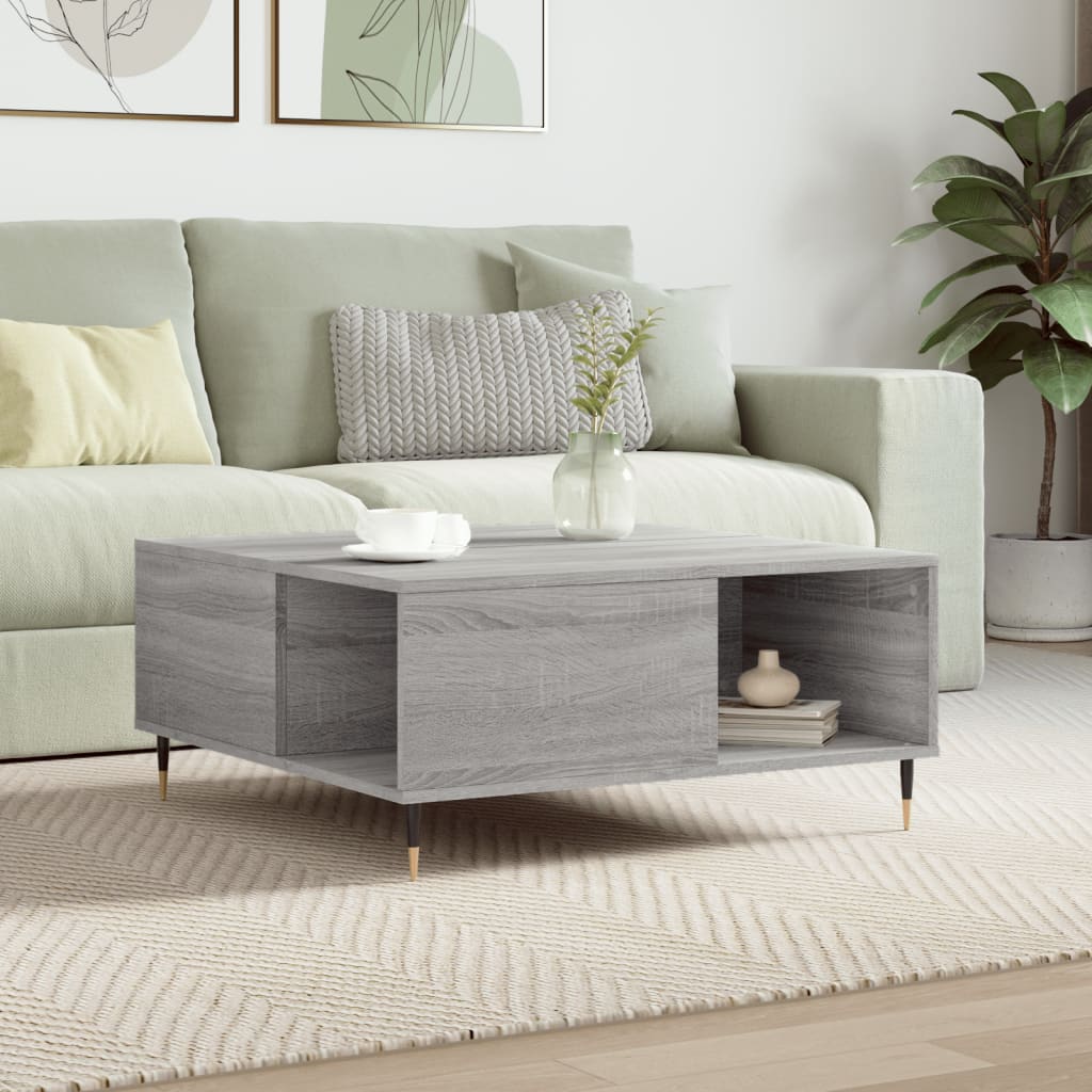 Coffee Table 80X80X36.5 Cm Engineered Wood