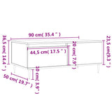 Coffee Table 90X50X36.5 Cm Engineered Wood
