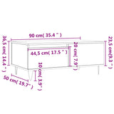 Coffee Table 90X50X36.5 Cm Engineered Wood