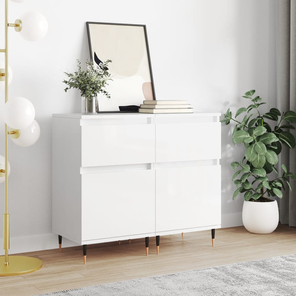 Sideboards 2 Pcs 40X35X70 Cm Engineered Wood