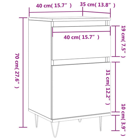 Sideboard 40X35X70 Cm Engineered Wood