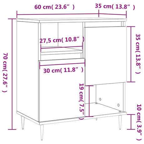 Sideboard 60X35X70 Cm Engineered Wood