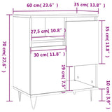 Sideboard 60X35X70 Cm Engineered Wood