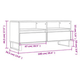 TV Cabinet Smoked Oak 100x34.5x44.5 cm Engineered Wood
