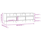 Tv Cabinet 150X30X44.5 Cm Engineered Wood