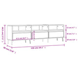 Tv Cabinet 150X30X44.5 Cm Engineered Wood