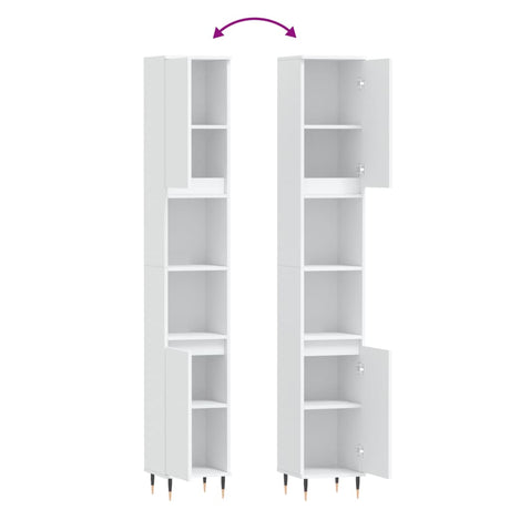 Bathroom Cabinet 30X30X190 Cm Engineered Wood