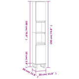 Bathroom Cabinet 30X30X190 Cm Engineered Wood