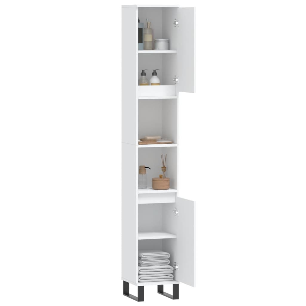 Bathroom Cabinet 30X30X190 Cm Engineered Wood