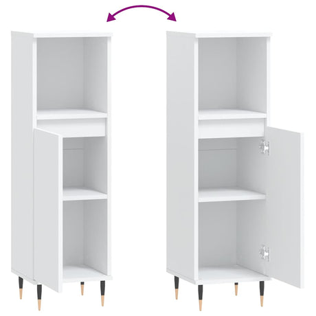 Bathroom Cabinet 30X30X100 Cm Engineered Wood