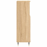 Bathroom Cabinet Sonoma Oak 30X30X100 Cm Engineered Wood