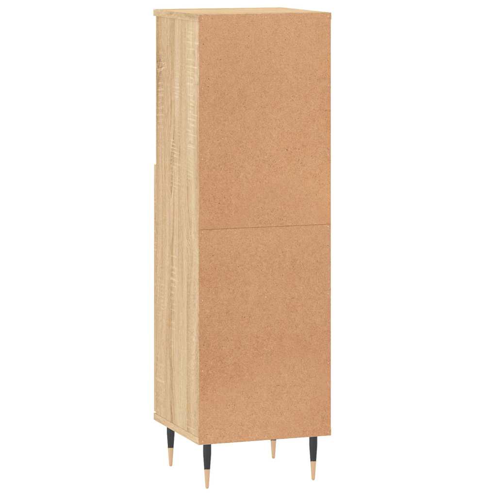 Bathroom Cabinet Sonoma Oak 30X30X100 Cm Engineered Wood