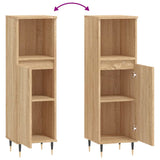 Bathroom Cabinet Sonoma Oak 30X30X100 Cm Engineered Wood
